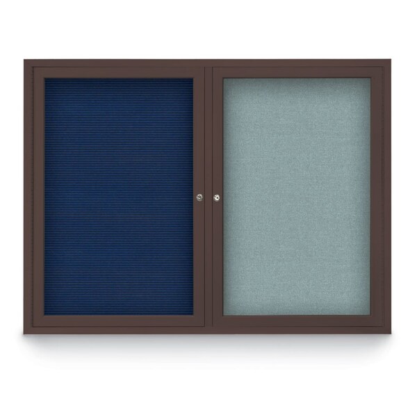 Corkboard, Med Grey /Bronze, 24" x 36"